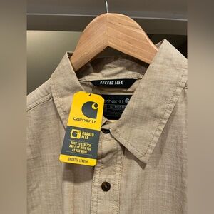 NWT! Carhartt Men's Chambray Woven Short Sleeve Shirt! Size XL!